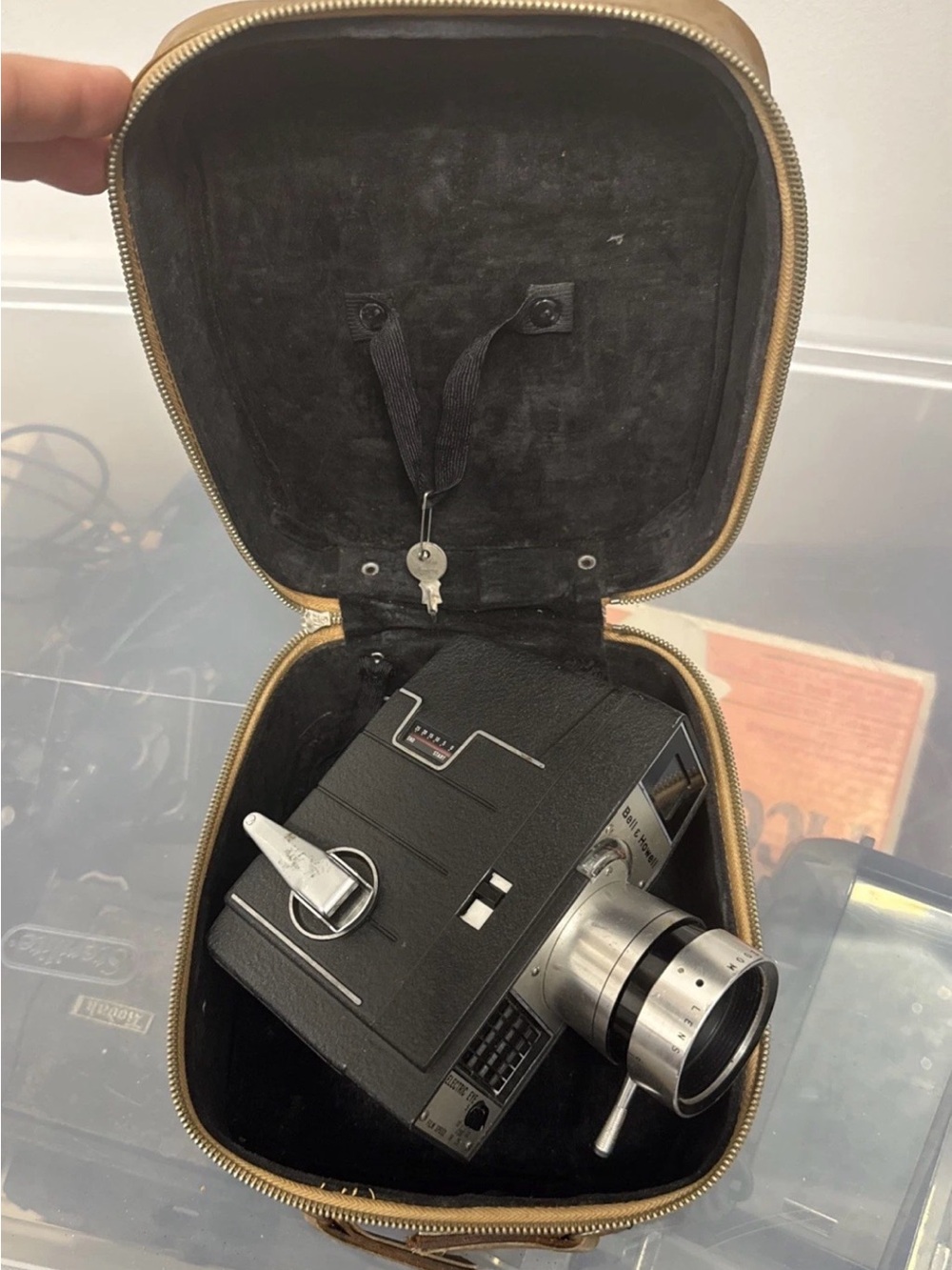 Vintage Bell & Howell 8mm Movie Camera with Dual Electric Eye & Case